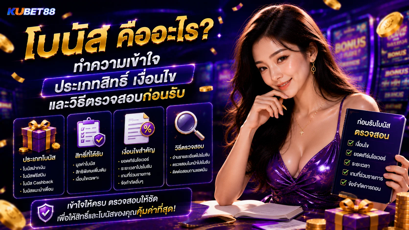 โบนัส คืออะไร ทำความเข้าใจประเภทสิทธิ์ เงื่อนไข และวิธีตรวจสอบก่อนรับ